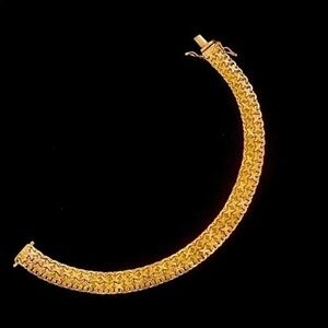 Bracelet “Star” unisex design for women and men Solid pure Gold 21.7 gr 14K